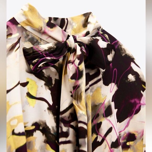 Zara printed midi dress - Picture 4 of 8